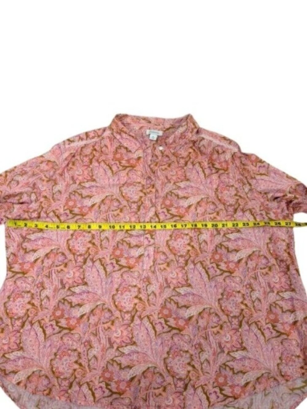 Sundance Poppy Bloom Oversized Long Sleeve Popover Top Shirt Saize XL - Picture 9 of 11